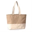 Jute and Cotton Shopping Bag with Rivets | https://www.bestnamebadges.com