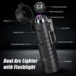 Windproof arc Lighter And LED Flashlight | https://www.bestnamebadges.com
