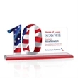 Hazelton VividPrint™ Award - Red | https://www.bestnamebadges.com