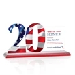Hazelton VividPrint™ Award - Red | https://www.bestnamebadges.com