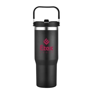Belinda Vacuum Travel Mug w/ Carrier - 30oz | https://www.bestnamebadges.com