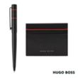 Hugo Boss® Gear Card Holder/Ribbon Matrix Ballpoint Pen | https://www.bestnamebadges.com