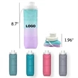 Custom 20oz Foldable Silicone Water Bottle | https://www.bestnamebadges.com