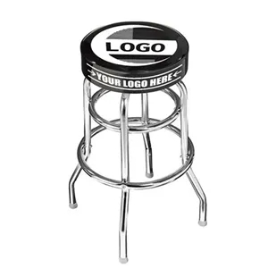 Custom Swivel Bar Stool With Chrome Plated Legs | https://www.bestnamebadges.com