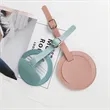 Round Leather Luggage Tag | https://www.bestnamebadges.com