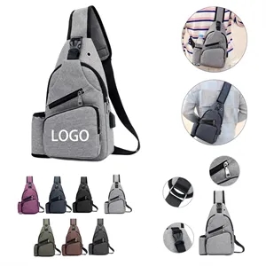 Unisex Nylon Water Resistant Crossbody Shoulder Bag