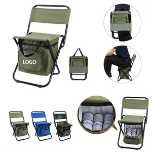 Versatile Camping Folding Chair with Insulated Ice Pouch