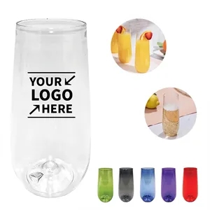 10 OZ Plastic Stemless Champagne Flute