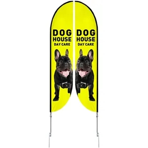 Super Flag 18' Double Sided w/ Spike Base