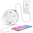 Retractable Portable Travel Power Strip | https://www.bestnamebadges.com