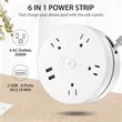 Retractable Portable Travel Power Strip | https://www.bestnamebadges.com