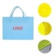 Felt Material Large Portable Folding Tote Bag With Handle | https://www.bestnamebadges.com