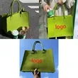 Felt Material Large Portable Folding Tote Bag With Handle | https://www.bestnamebadges.com