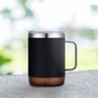12 oz. Stainless Steel Mug with Cork Bottom | https://www.bestnamebadges.com