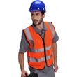 Hi Vis Class 2 Recycled Reflective Safety Vest W/ 5 Pockets | https://www.bestnamebadges.com