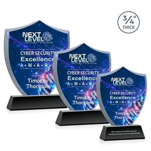Scudo Shield VividPrint™ Award on Newhaven - Black | https://www.bestnamebadges.com