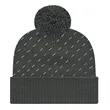 Diagonal Dash Knit Cap with Ribbed Cuff | https://www.bestnamebadges.com