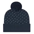 Diagonal Dash Knit Cap with Ribbed Cuff | https://www.bestnamebadges.com