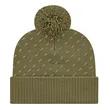 Diagonal Dash Knit Cap with Ribbed Cuff | https://www.bestnamebadges.com