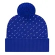Diagonal Dash Knit Cap with Ribbed Cuff | https://www.bestnamebadges.com