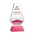 Kingsley VividPrint™ Award on Newhaven Base - Red | https://www.bestnamebadges.com