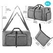65L In Stock Custom Foldable Travel Duffle Overnight Bag | https://www.bestnamebadges.com