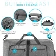 65L In Stock Custom Foldable Travel Duffle Overnight Bag | https://www.bestnamebadges.com