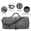 65L In Stock Custom Foldable Travel Duffle Overnight Bag | https://www.bestnamebadges.com