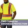 Hi Vis Reflective X-Back Class 2 Safety T-Shirt w/ Pocket | https://www.bestnamebadges.com