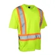 Hi Vis Reflective X-Back Class 2 Safety T-Shirt w/ Pocket | https://www.bestnamebadges.com