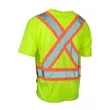 Hi Vis Reflective X-Back Class 2 Safety T-Shirt w/ Pocket | https://www.bestnamebadges.com
