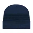 Thin Striped Knit Cap with Cuff | https://www.bestnamebadges.com