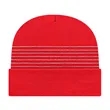 Thin Striped Knit Cap with Cuff | https://www.bestnamebadges.com