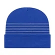 Thin Striped Knit Cap with Cuff | https://www.bestnamebadges.com
