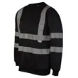 Class 3 Hi Vis 2" Reflective Tape Safety Sweatshirt | https://www.bestnamebadges.com
