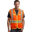 Recycled Hi Vis Class 2 Reflective Safety Vest W/ 4 Pockets | https://www.bestnamebadges.com