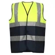 Hi Viz Class 2 Knitted Color Block Safety Loop & Hook Vest | https://www.bestnamebadges.com
