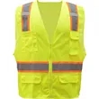 Hi-Vis Class 2 Reflective Safety Mesh Zipper Vest 6 Pockets | https://www.bestnamebadges.com