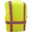 Hi-Vis Class 2 Reflective Safety Mesh Zipper Vest 6 Pockets | https://www.bestnamebadges.com