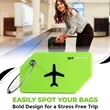 Custom Untethered Luggage Silicone Baggage Tags In Stock | https://www.bestnamebadges.com