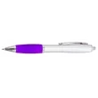 Click Satin Gray Finish Plastic Ballpoint Pen | https://www.bestnamebadges.com