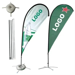 Custom 11ft Full Color Adversting Beach Flag Kit