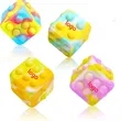 Dice Shaped Bright Color Decompression Toy Stress Ball | https://www.bestnamebadges.com