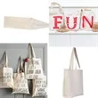 Multicolored Reusable Vertical Canvas Bags | https://www.bestnamebadges.com