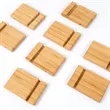 Double Slot Design 100% Natural Bamboo Phone Stand | https://www.bestnamebadges.com