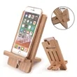 2 in 1 Natural Bamboo Cell Phone Stand | https://www.bestnamebadges.com