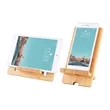 2 in 1 Natural Bamboo Cell Phone Stand | https://www.bestnamebadges.com