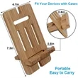 2 in 1 Natural Bamboo Cell Phone Stand | https://www.bestnamebadges.com