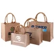 Customizable Size Travel Jute Tote Bags | https://www.bestnamebadges.com