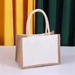 Customizable Size Travel Jute Tote Bags | https://www.bestnamebadges.com